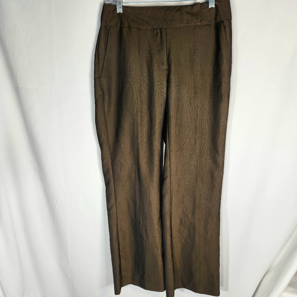 Dressbarn Shimmery Brown Dress Pants Size 4